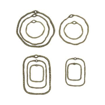 Crafteria Antique 10 In 1 Irragular Design Bezels Set