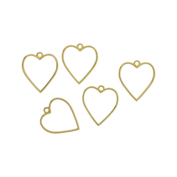 Crafteria Gold 5 In 1 Heart Bezels Set