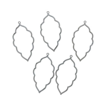 Crafteria Silver 5 In 1 Leaf Bezels Set