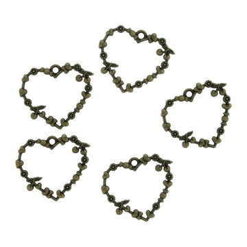 Crafteria Antique 5 In 1 Designer Heart Bezels Set