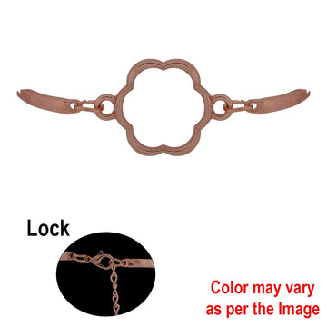 Crafteria Rose Gold 1Pc Flower Bracelet Bezels