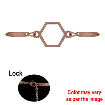 Crafteria Rose Gold 1Pc Hexagon Bracelet Bezels
