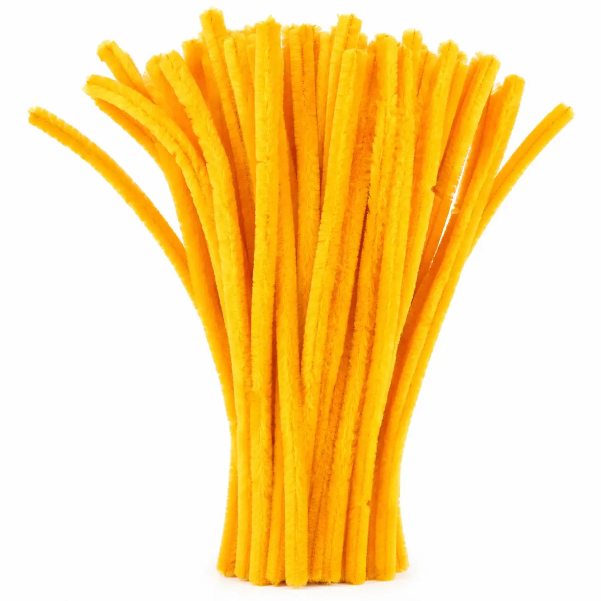 Tangerine Orange Chenille Pipe Cleaners 12MM - Pack of 50 Pcs
