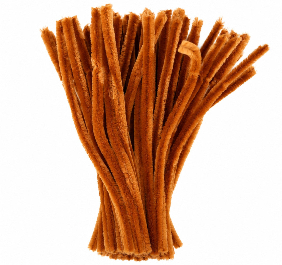 Burnt Orange Chenille Pipe Cleaners 12MM - Pack of 50 Pcs