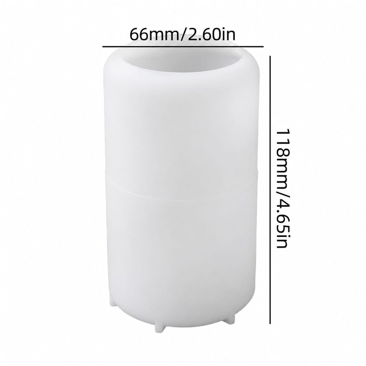 3D Ribbed Cylinder Flower Vase Silicone Mould – Round Pillar Vase Design for DIY Resin & Concrete Crafts