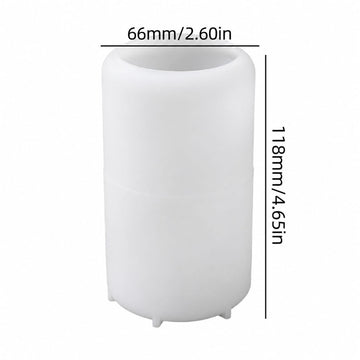 3D Ribbed Cylinder Flower Vase Silicone Mould – Round Pillar Vase Design for DIY Resin & Concrete Crafts