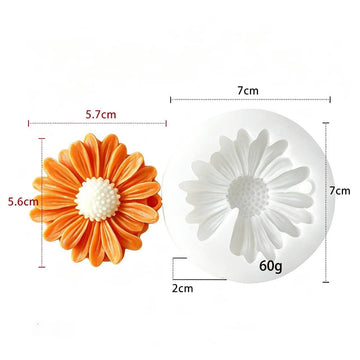 3D Gerbera Daisy Flower Silicone Mould – Blooming Daisy Candle Mould