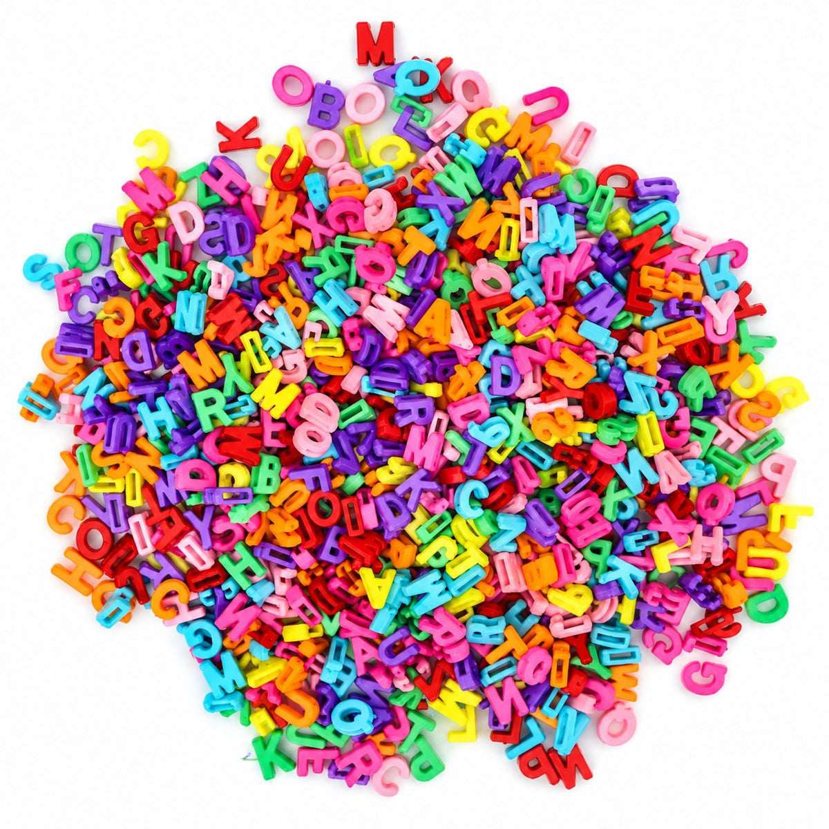 Multicolor Flat Alphabet Letter Beads for DIY Crafts – 40GM Pack