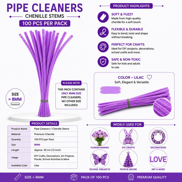 Premium Pipe Cleaners (7-8MM Approx.)