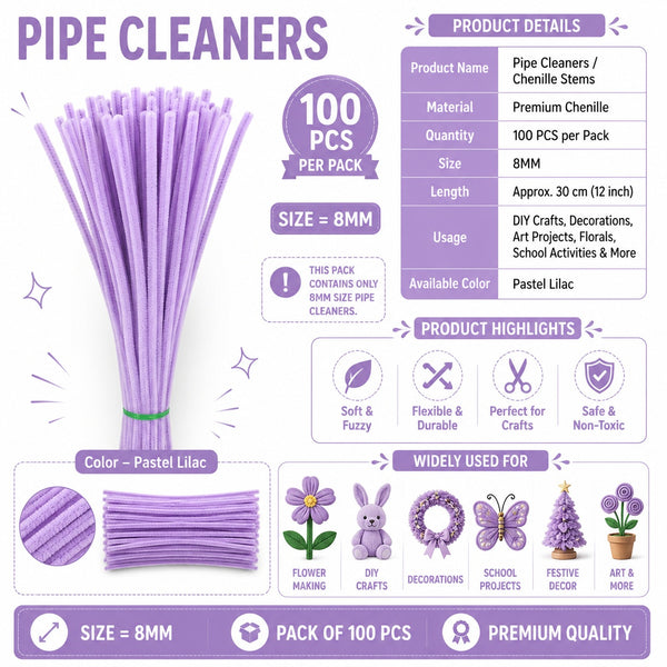 Premium Pipe Cleaners (7-8MM Approx.)