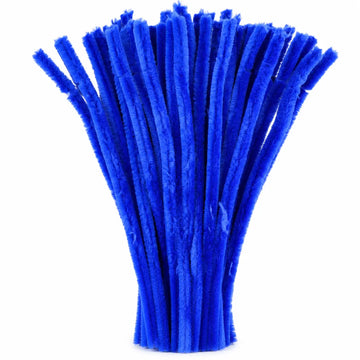 Royal Blue Chenille Pipe Cleaners 12MM - Pack of 50 Pcs