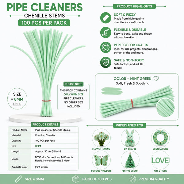 Premium Pipe Cleaners (7-8MM Approx.)