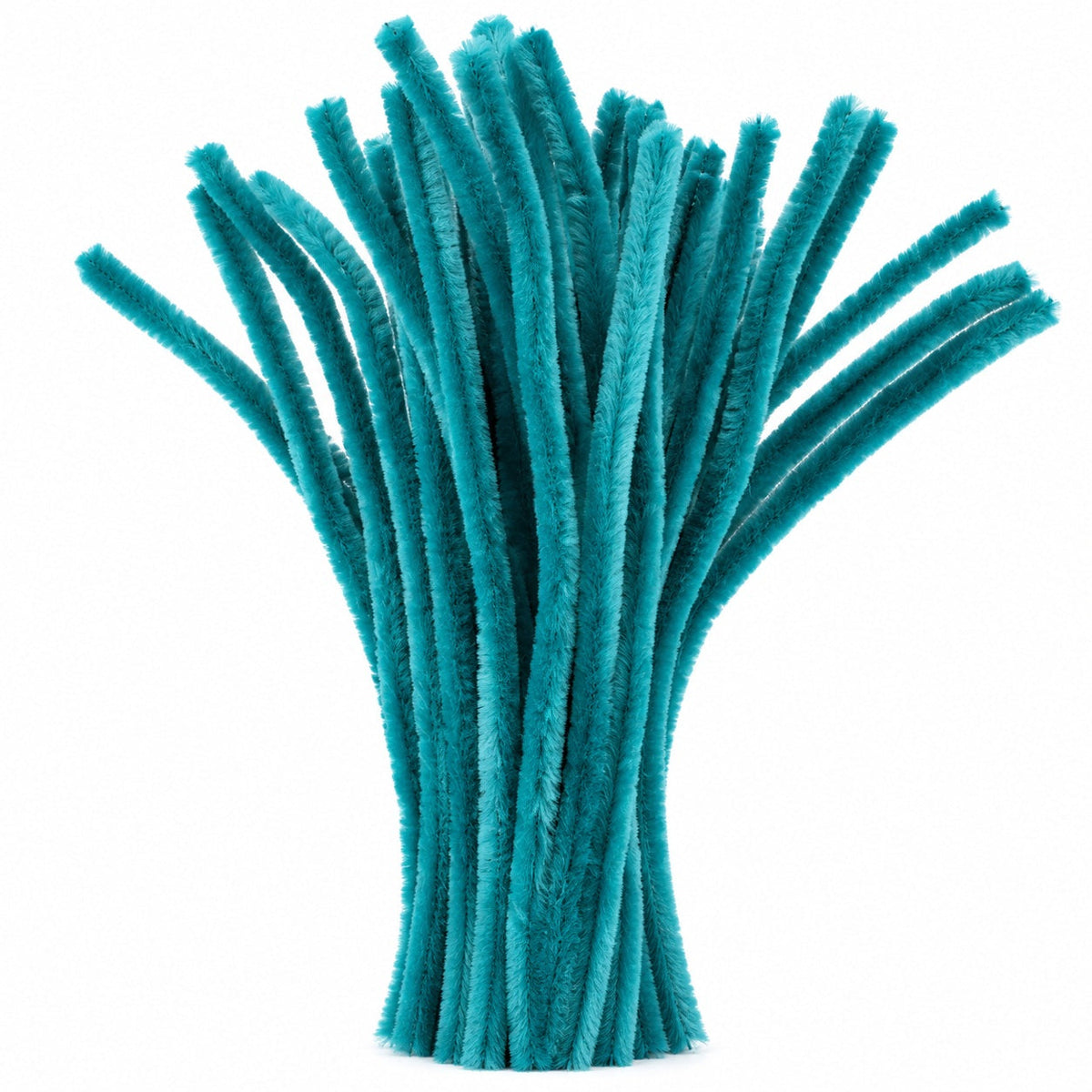 Teal Green Chenille Pipe Cleaners 12MM - Pack of 50 Pcs