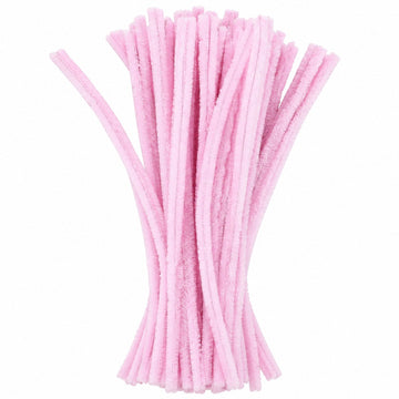 Pastel Lilac Chenille Pipe Cleaners 12MM - Pack of 50 Pcs