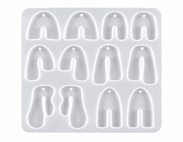 12 Cavity Rainbow Arch Pendant Silicone Mould – DIY Resin Keychain & Jewellery Making Mould