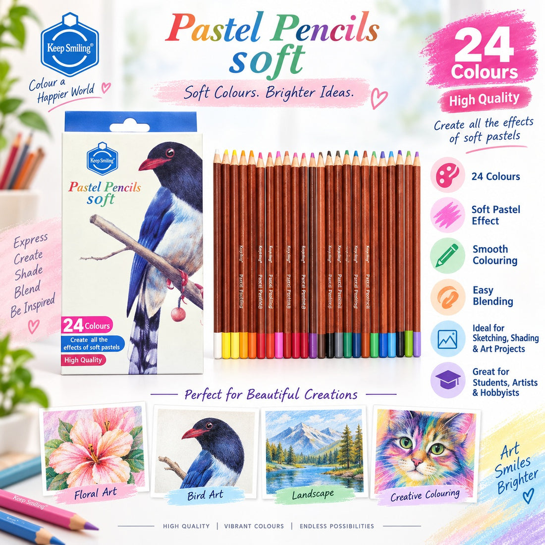 My Store PAINTING ACC 24 IN 1 PASTEL PENCILS SET