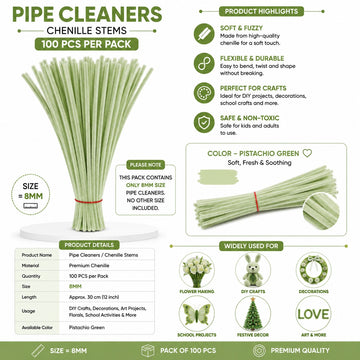 Premium Pipe Cleaners (8MM Approx.) (133765)