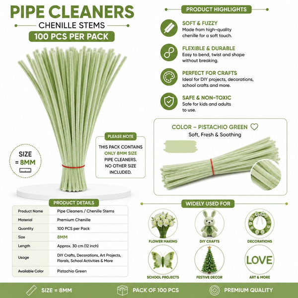 Premium Pipe Cleaners (7-8MM Approx.)
