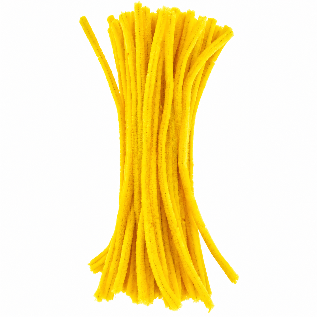 Golden Yellow Chenille Pipe Cleaners 10MM – Pack of 100 Pcs