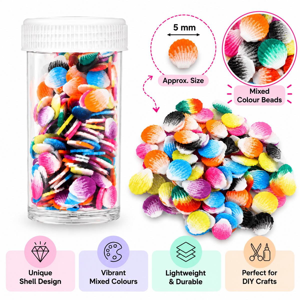 Assorted Feather Pattern Polymer Clay Slices