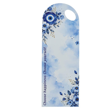generic Blue Floral Evil Eye Printed Bouquet Wrapping Sheet for DIY Crafts & Gift Packaging