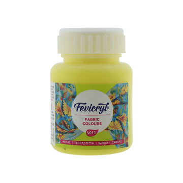 Crafteria Lemon Yellow Fevicryl Fabric Colour Soft 100Ml