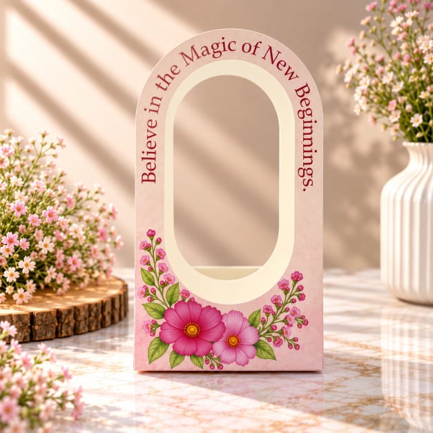 Rainbow India Pink Floral Gift Box with Window – Premium Gift Packaging Box