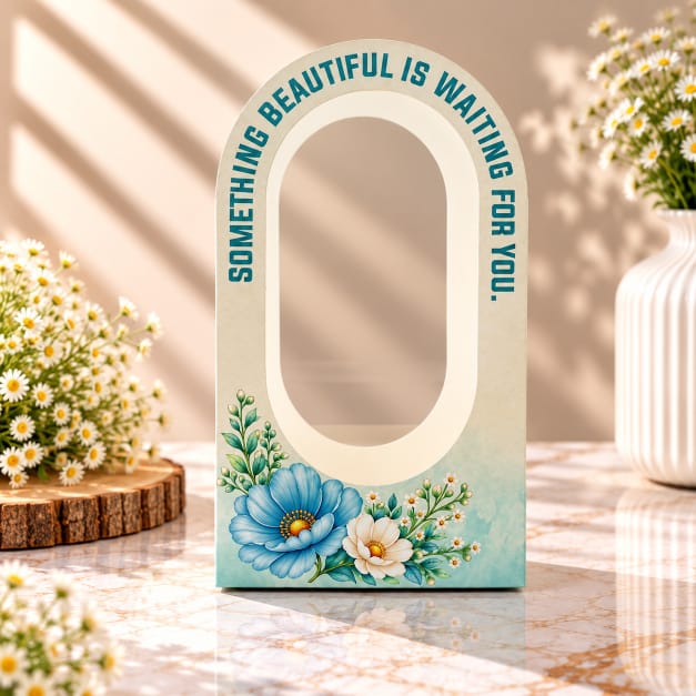 Rainbow India Blue Floral Gift Box with Window – Premium Gift Packaging Box