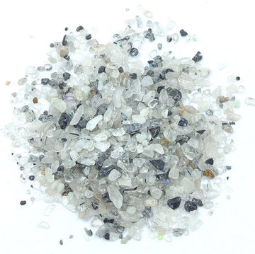 Crafteria Black Rutilated Natural Stone Granules (500gms)