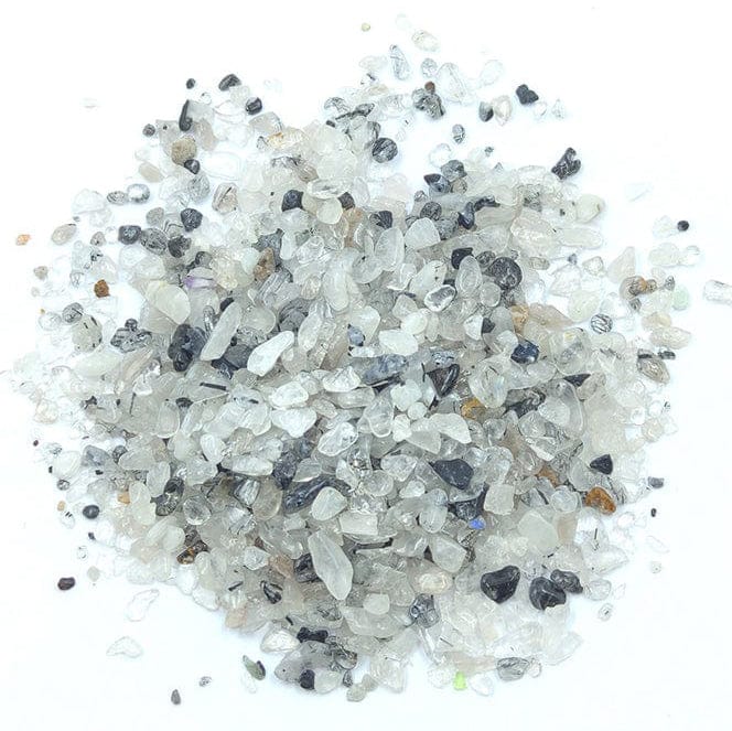 Crafteria Black Rutilated Natural Stone Granules (500gms)
