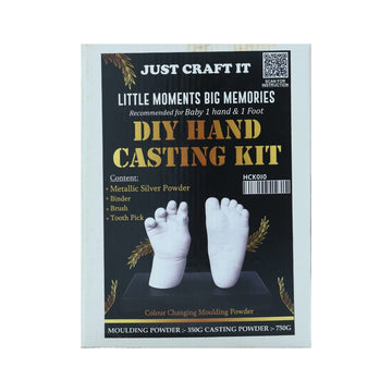 Crafteria Silver DIY Hand Casting Kit For Baby 1 Hand & 1 Foot