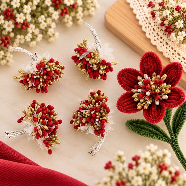 Rainbow India Red & Gold Ind Polons Stamens