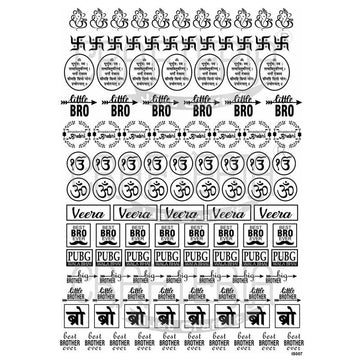 Crafteria Rakhi design ,Ganesh, Swastik, Gayatri Mantra, Ek Onkar, Om, Aum(Transparent Sheet) IS007