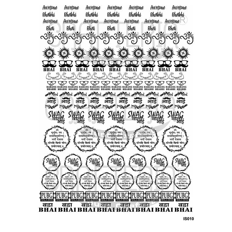 Crafteria Rakhi Design, Aum Ganesh, Swastik(Transparent Sheet) IS010