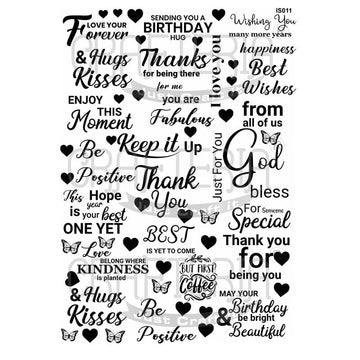 Crafteria Best Wishes & Love Notes (Transparent Sheet) IS011