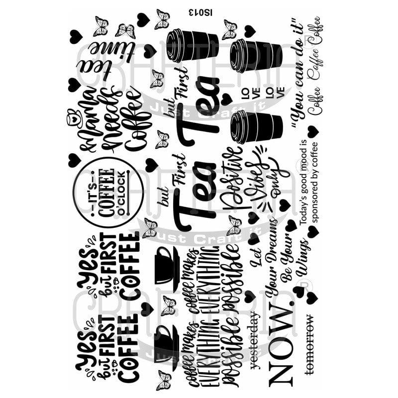 Crafteria Tea, Coffee Coaster Design (Transparent Sheet) IS013