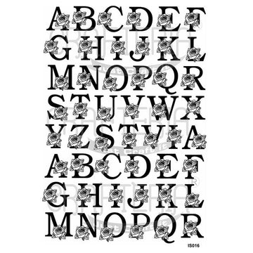 Crafteria Floral Alphabet Design (Transparent Sheet) IS016