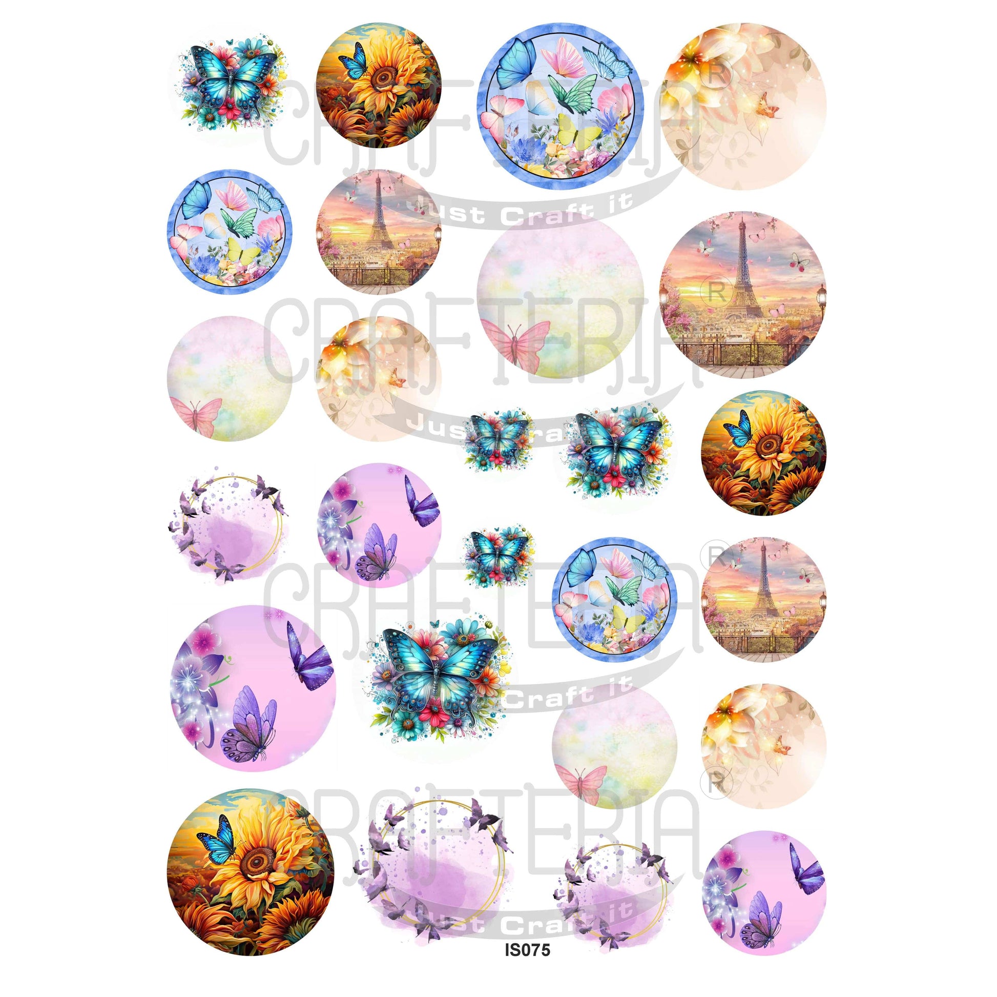 Crafteria Pendant, Coaster & Keychain Insert Sheet (Transparent Sheet) IS075