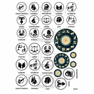 Crafteria Zodiac Sign Insert Sheet (Transparent Sheet) IS076