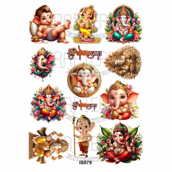 Crafteria Ganpati theme Insert Sheet (Transparent Sheet) IS079
