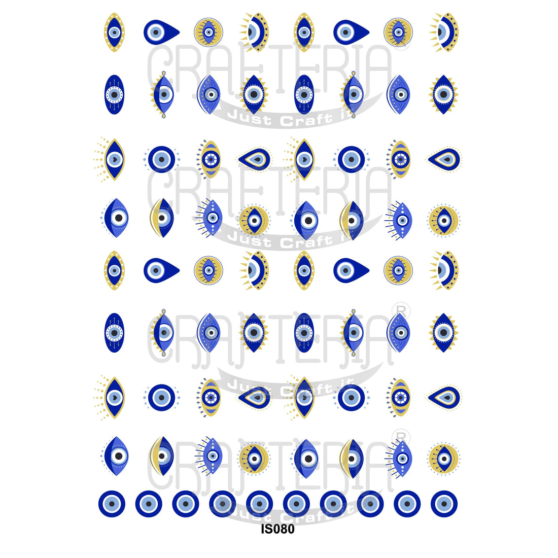 Crafteria Evil Eye Theme Insert Sheet (Transparent Sheet) IS080