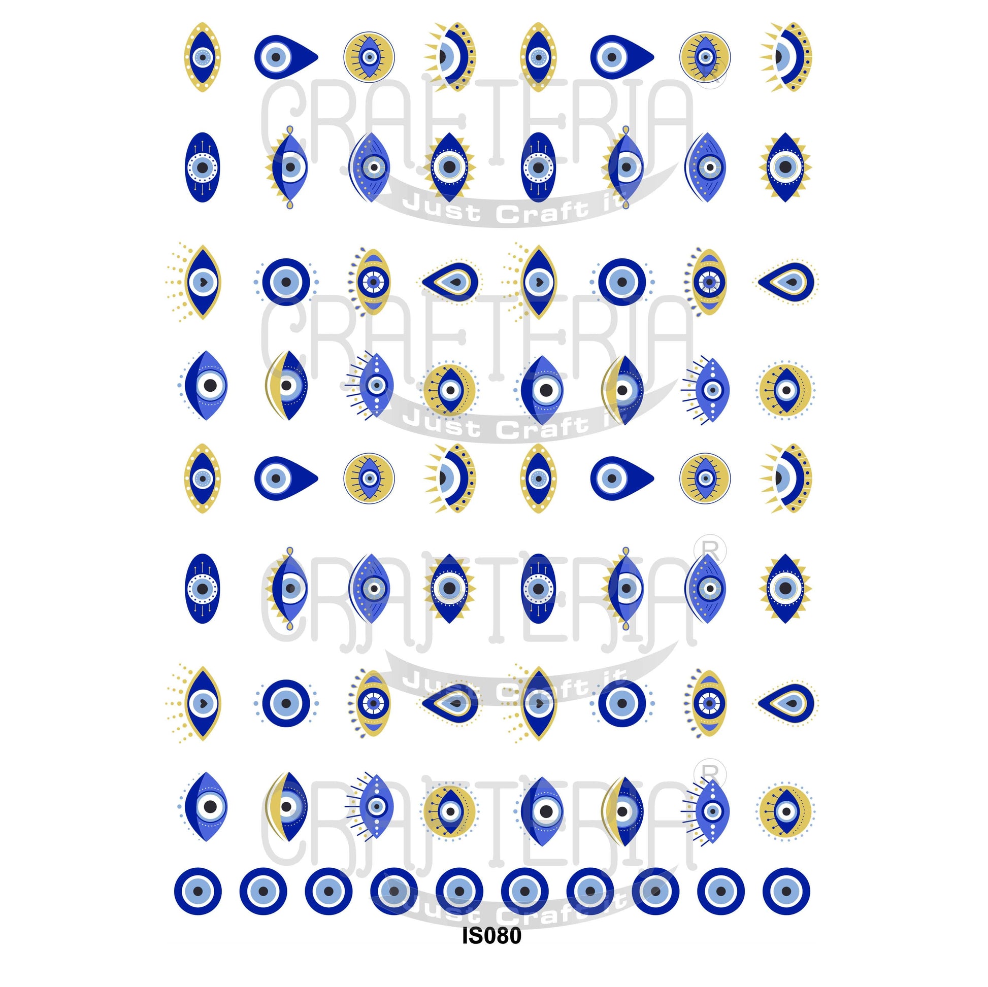 Crafteria Evil Eye Theme Insert Sheet (Transparent Sheet) IS080