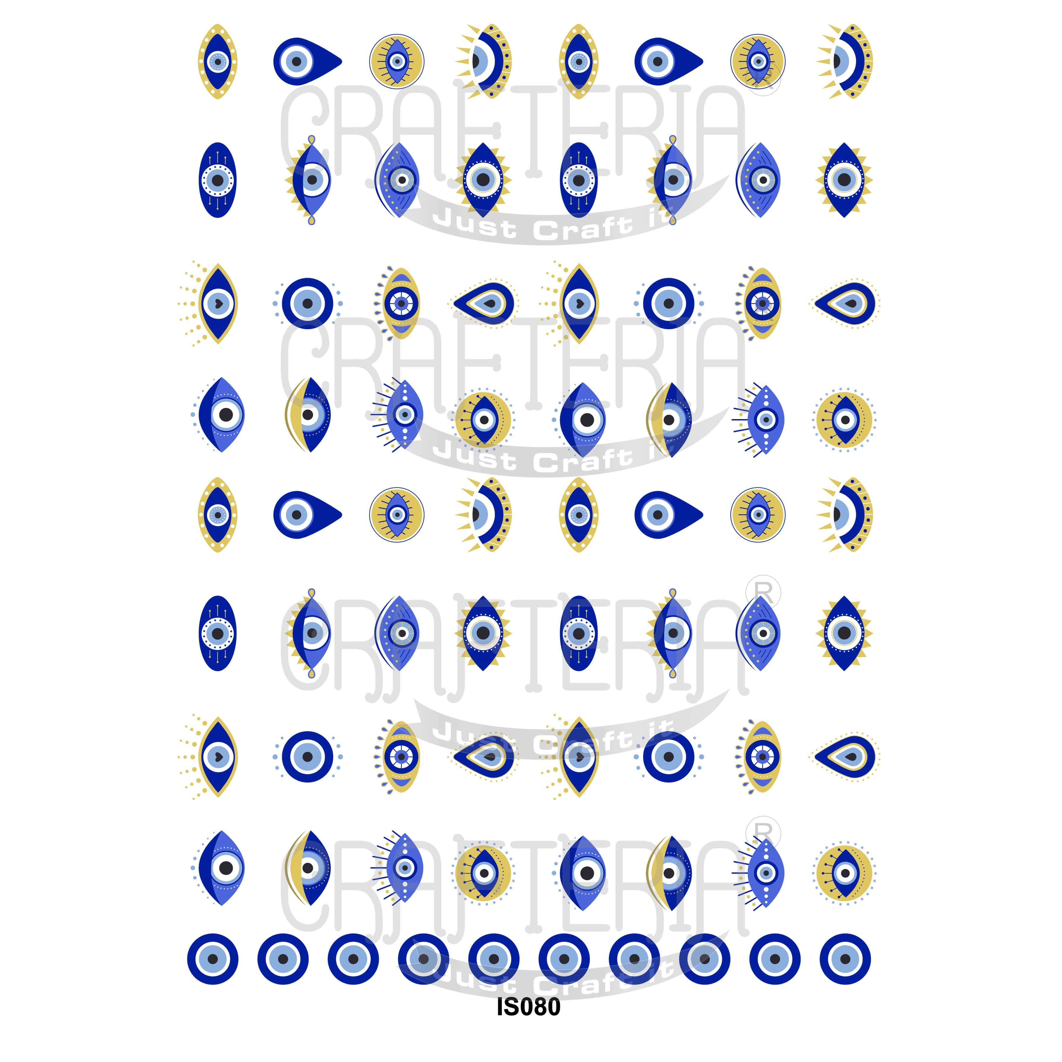Crafteria Evil Eye Theme Insert Sheet (Transparent Sheet) IS080