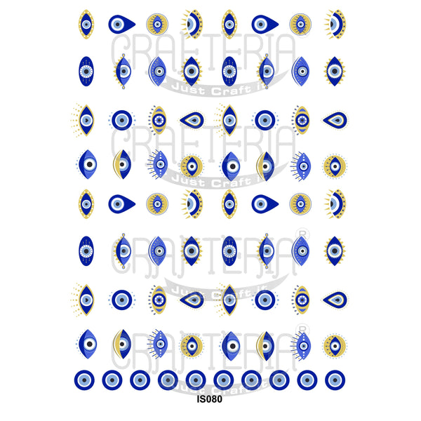 Crafteria Evil Eye Theme Insert Sheet (Transparent Sheet) IS080