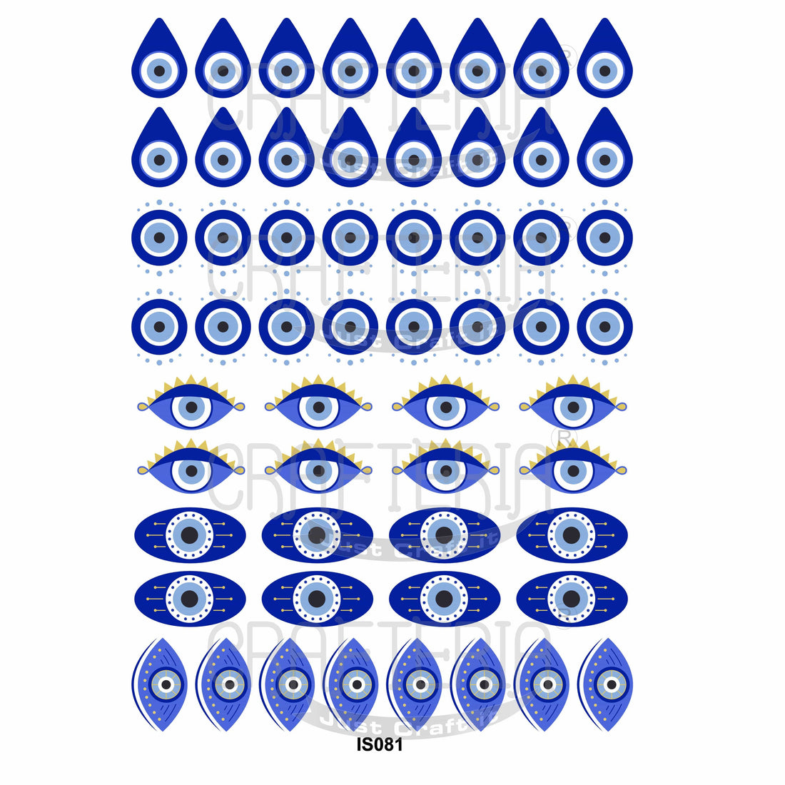 Crafteria Evil Eye Insert Sheet (Transparent Sheet) IS081