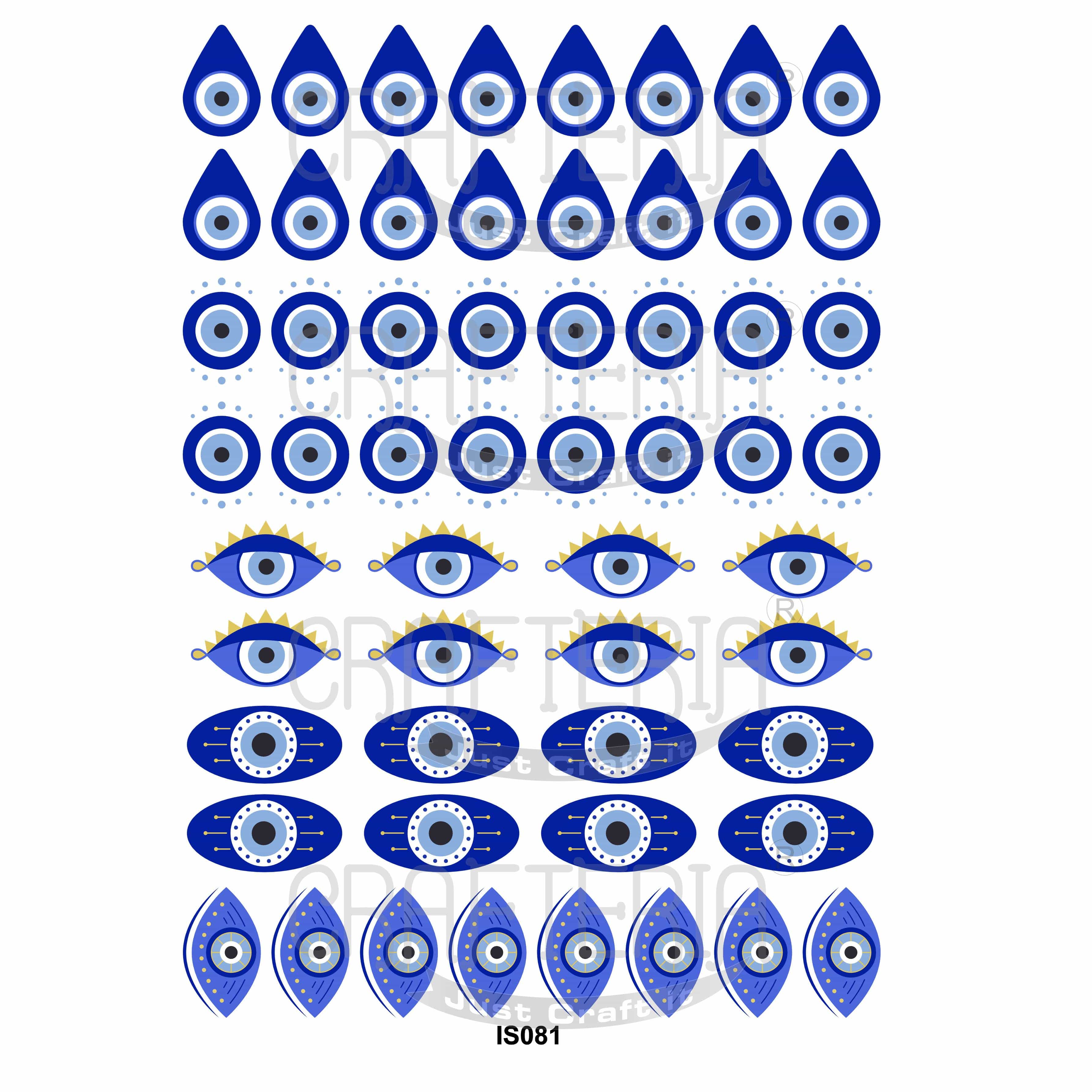 Crafteria Evil Eye Insert Sheet (Transparent Sheet) IS081