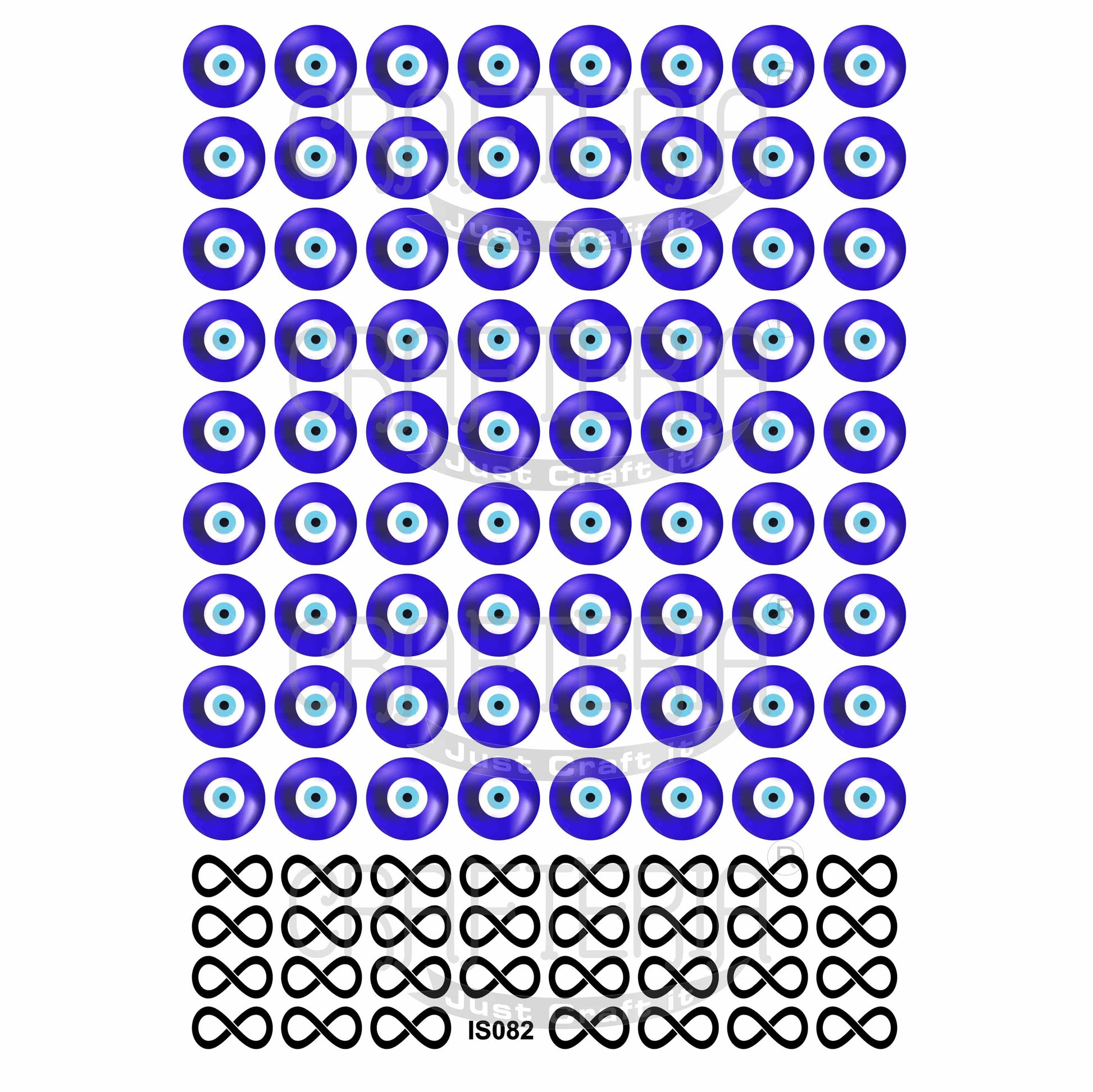 Crafteria Evil Eye & Infinity Insert Sheet (Transparent Sheet) IS082