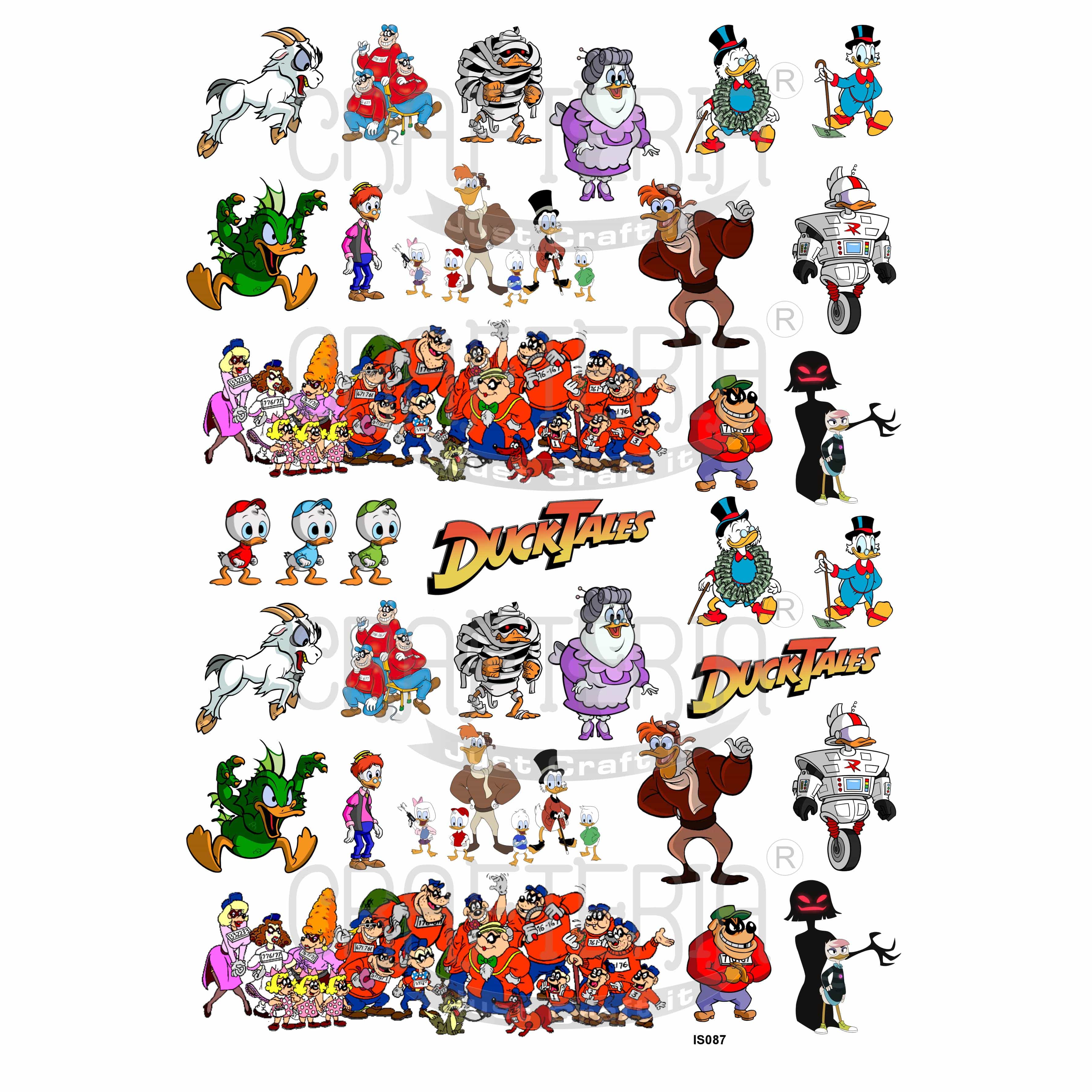 Crafteria Ducktales Cartoon Insert Sheet (Transparent Sheet) IS087