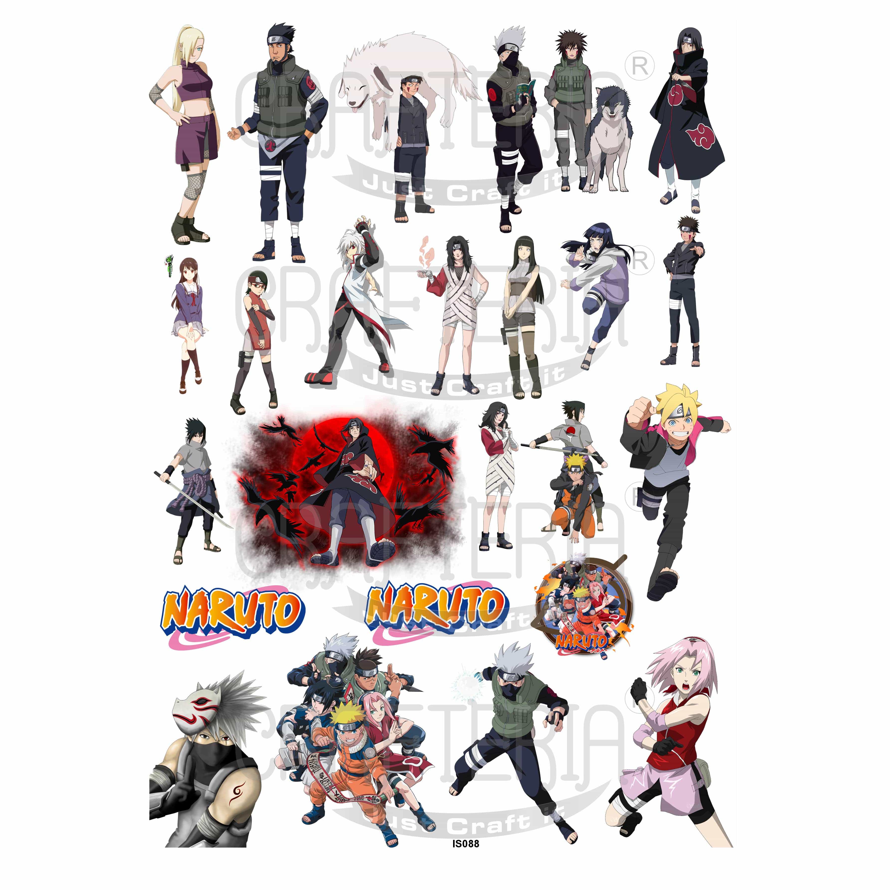Crafteria Naruto Cartoon Insert Sheet (Transparent Sheet) IS088