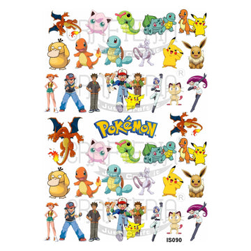 Crafteria Pokemon Cartoon Insert Sheet (Transparent Sheet) IS090